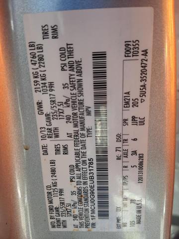 1FMCU0G90EUB31785 Ford ESCAPE SE