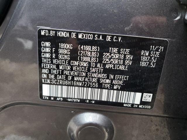 2022 HONDA HR-V SPORT - 3CZRU6H16NM727556