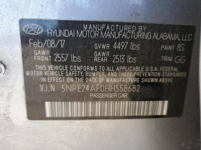5NPE24AF0HH558682 Hyundai SONATA SE