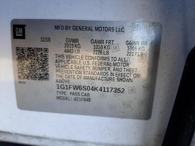 2019 CHEVROLET BOLT EV LT - 1G1FW6S04K4117352