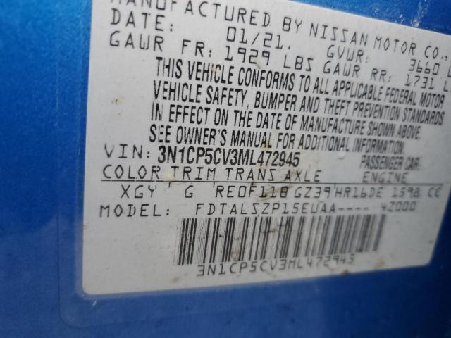 2021 NISSAN KICKS SV - 3N1CP5CV3ML472945