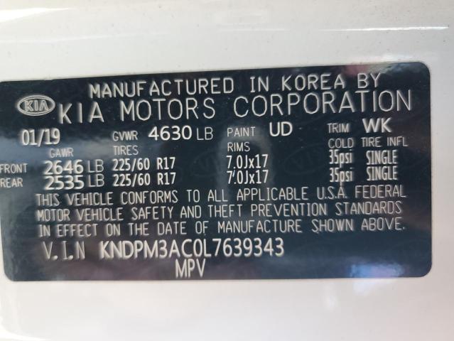 KNDPM3AC0L7639343 KIA Sportage Lx