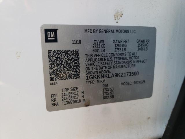 2019 GMC ACADIA SLE - 1GKKNKLA9KZ173500
