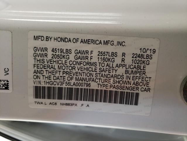 2020 HONDA ACCORD HYB 1HGCV3F56LA000796