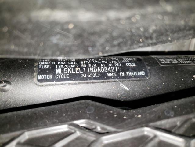 2022 KAWASAKI KL650 L - ML5KLEL17NDA03427