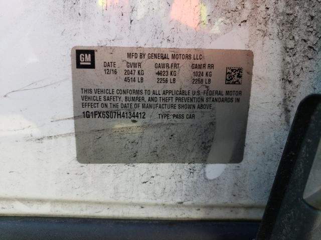 2017 CHEVROLET BOLT EV PR - 1G1FX6S07H4134412