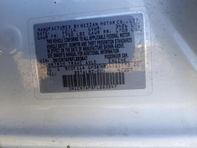 2015 NISSAN VERSA S - 3N1CN7AP8FL883847