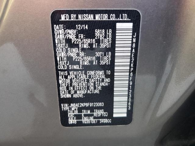 2015 NISSAN QUEST S - JN8AE2KP6F9123063