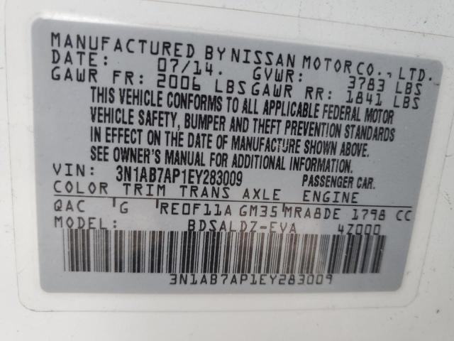 3N1AB7AP1EY283009 Nissan SENTRA S