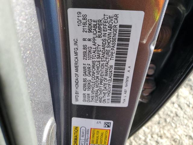 2020 HONDA ACCORD LX 1HGCV1F12LA024756