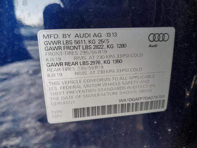 VIN WA1DGAFP7DA074159 2013 Audi Q5, Premium Plus no.13