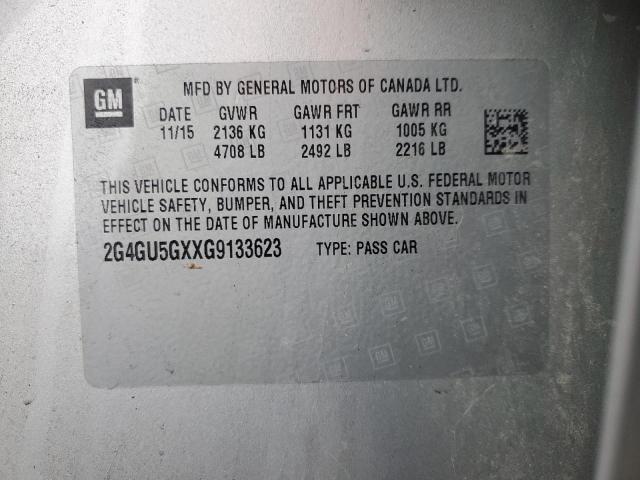 2016 BUICK REGAL GS 2G4GU5GXXG9133623