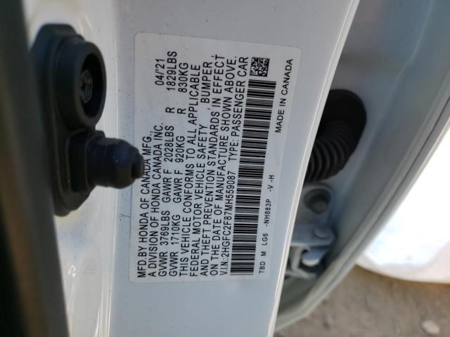 2021 HONDA CIVIC SPOR - 2HGFC2F87MH559087