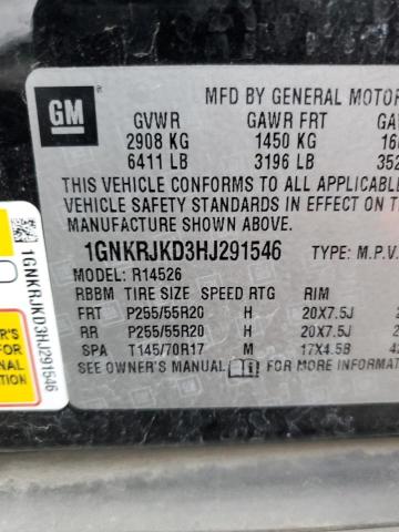 2017 CHEVROLET TRAVERSE P - 1GNKRJKD3HJ291546