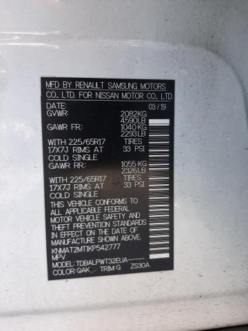 KNMAT2MT1KP542777 Nissan ROGUE S