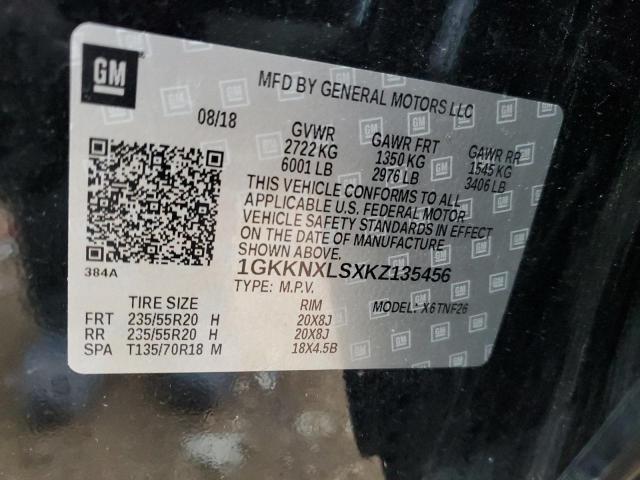 1GKKNXLSXKZ135456 GMC Acadia Denali