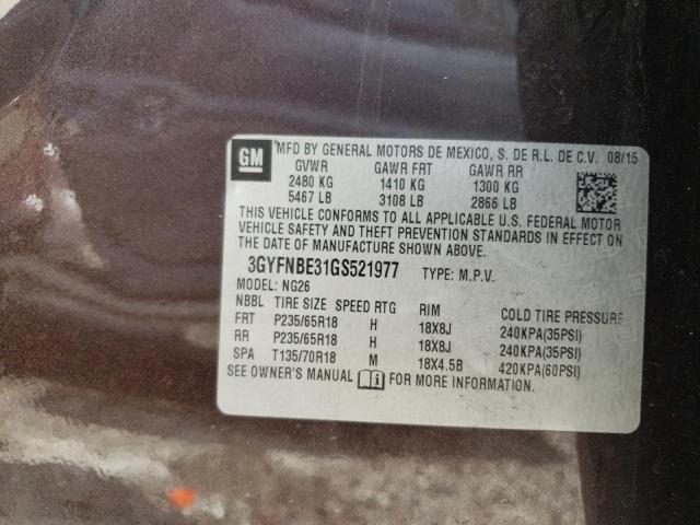 2016 CADILLAC SRX LUXURY - 3GYFNBE31GS521977