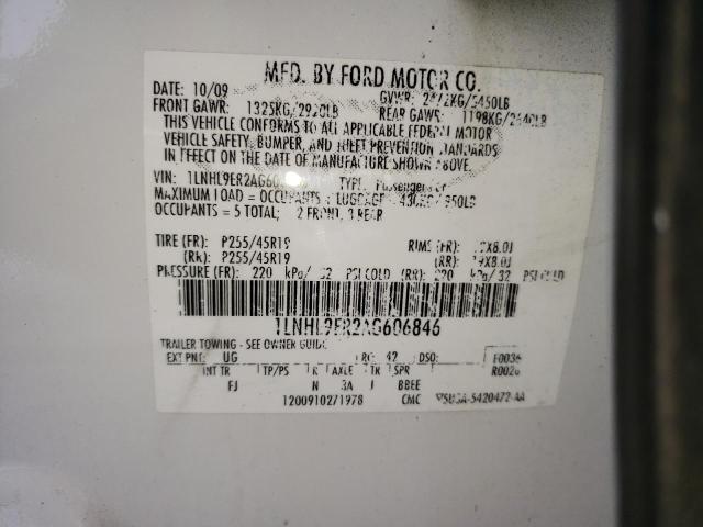 1LNHL9ER2AG606846 Lincoln MKS
