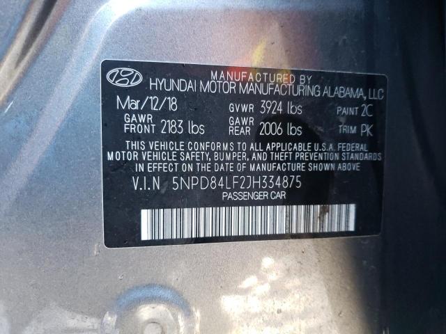2018 HYUNDAI ELANTRA SE 5NPD84LF2JH334875