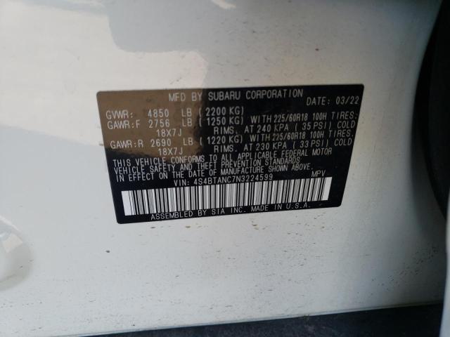 2022 SUBARU OUTBACK LI - 4S4BTANC7N3224599