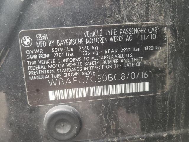 WBAFU7C50BC870716 BMW 535 XI