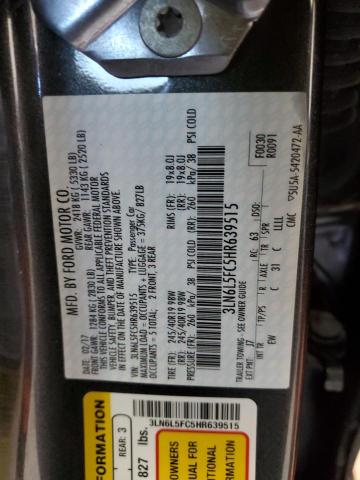 3LN6L5FC5HR639515 Lincoln Mkz Reserve