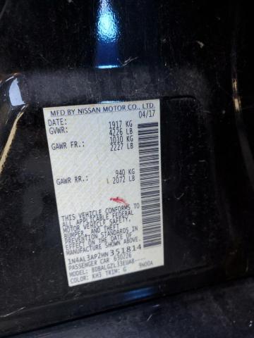 2017 NISSAN ALTIMA 2.5 - 1N4AL3AP2HN351814