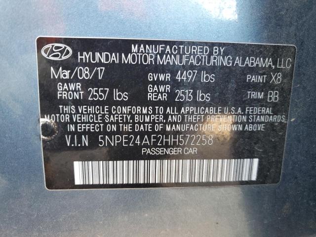 5NPE24AF2HH572258 Hyundai SONATA SE