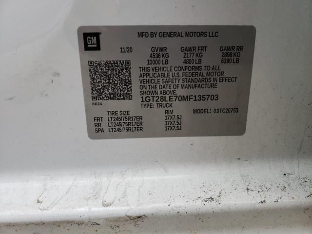 2021 GMC SIERRA C25 1GT28LE70MF135703