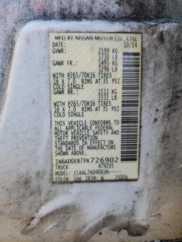 2015 NISSAN FRONTIER S 1N6AD0ER7FN726902