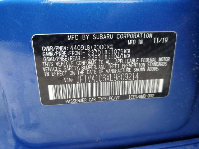 JF1VA1C6XL9809214 Subaru WRX