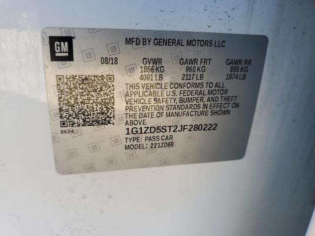 2018 CHEVROLET MALIBU LT - 1G1ZD5ST2JF280222