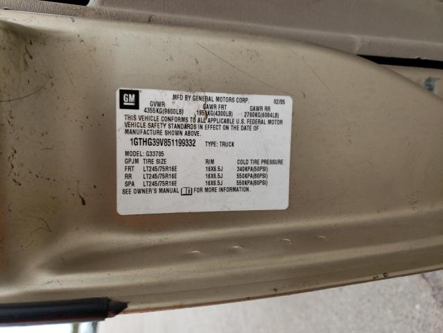 1GTHG39V851199332 GMC Savana G3500