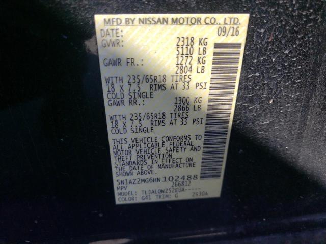 2017 NISSAN MURANO S - 5N1AZ2MG6HN102488