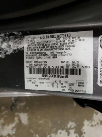 3LNHL2GC8CR836760 Lincoln MKZ