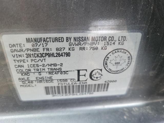 2017 NISSAN MICRA 3N1CK3CP9HL264790
