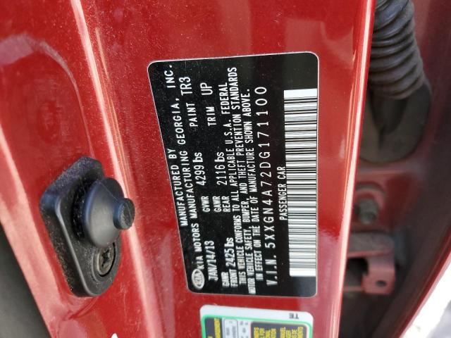 5XXGN4A72DG171100 KIA OPTIMA EX