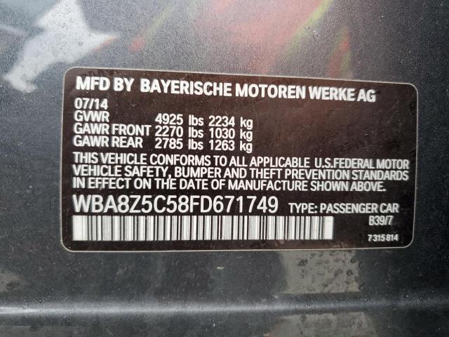 WBA8Z5C58FD671749 BMW 328 Xigt Sulev