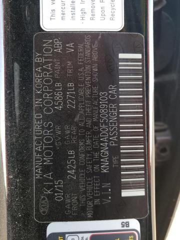 KNAGN4AD0F5089103 KIA OPTIMA HYBRID