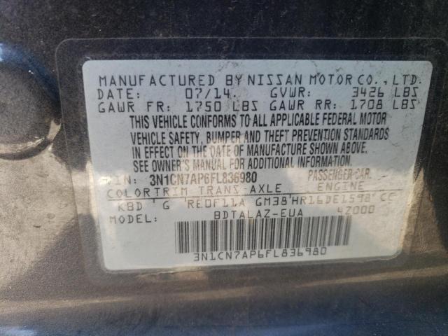 3N1CN7AP6FL836980 Nissan VERSA S
