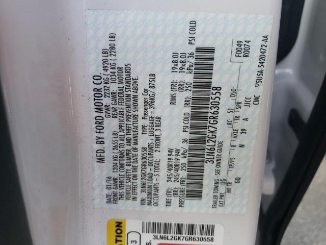 3LN6L2GK7GR630558 Lincoln MKZ