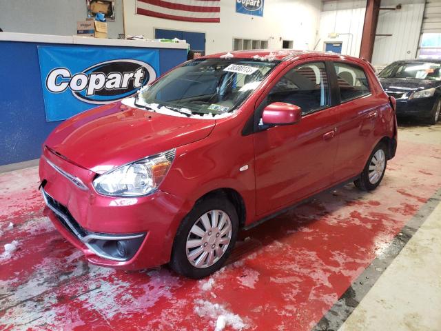 VIN: ML32A3HJ8JH002525 Auction: COPART Lot: 38380773 Location: NY - BUFFALO ML32A3HJ8JH002525 MITSUBISHI MIRAGE 2018 RED Photo 1