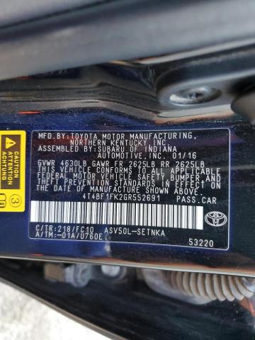 2016 TOYOTA CAMRY LE 4T4BF1FK2GR552691
