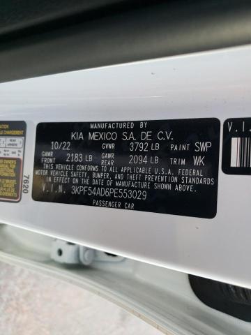3KPF54AD6PE553029 KIA Forte Gt Line