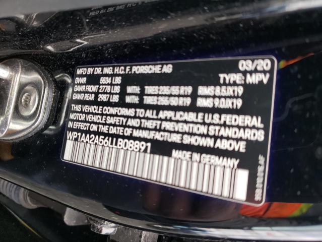 2020 PORSCHE MACAN WP1AA2A56LLB08891