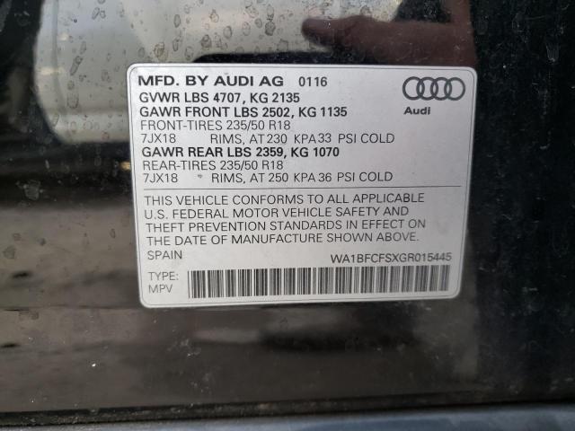 2016 AUDI Q3 PREMIUM - WA1BFCFSXGR015445