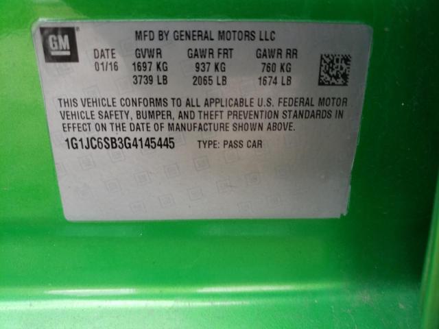 2016 CHEVROLET SONIC LT - 1G1JC6SB3G4145445