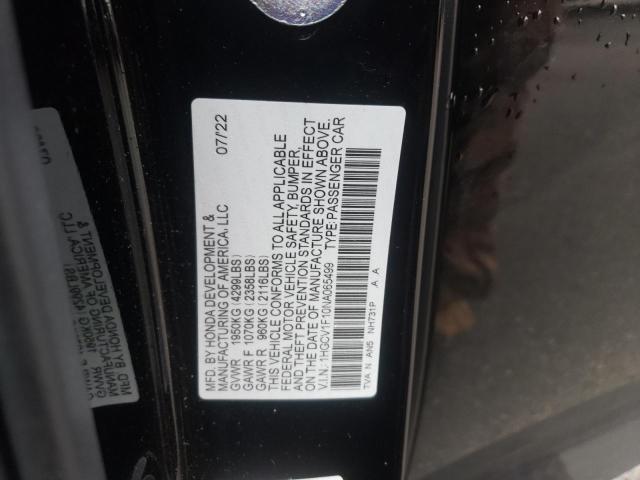 2022 HONDA ACCORD LX 1HGCV1F10NA065499