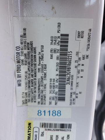 3LN6L2G98FR602215 Lincoln MKZ