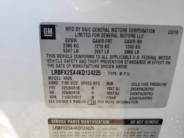 LRBFX2SA4KD124225 Buick Envision Essence